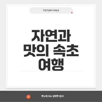 속초 가볼만한곳: 설악산과 해변의 조화로운 여행지