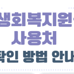 민생회복지원금 사용처 확인 방법 안내