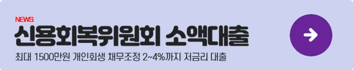 정부지원대출 - 신용회복위원회소액대출